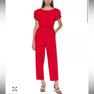 Calvin Klein Vibrant Red jumpsuit with pockets